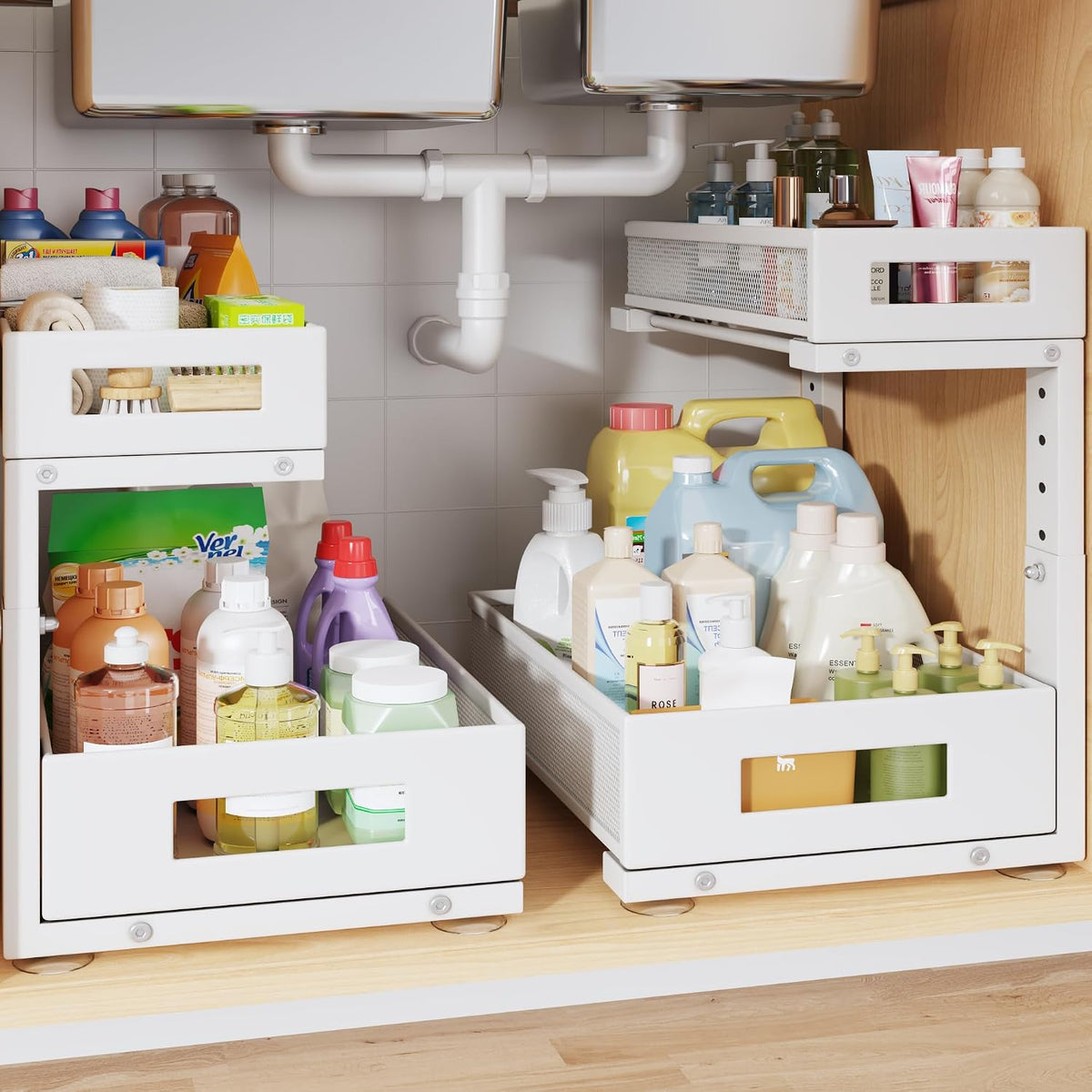 2-Pack Under Sink Storage Organizer