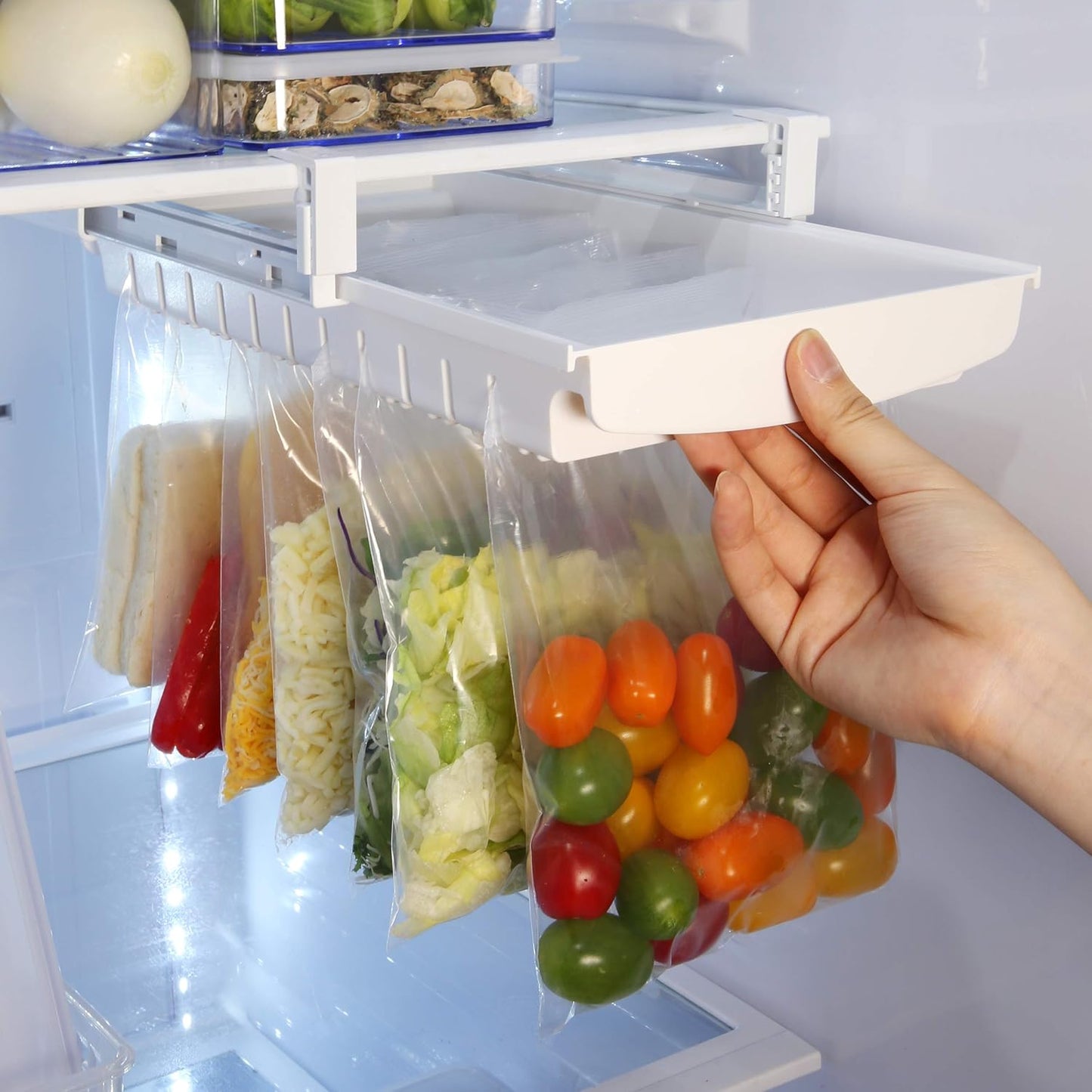 Zipper Bag Organizer for Fridge Freezer Refrigerator