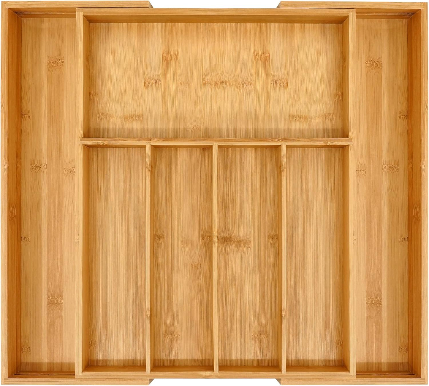 Premium Bamboo Drawer Organizer, Expandable Silverware Drawer Organizer
