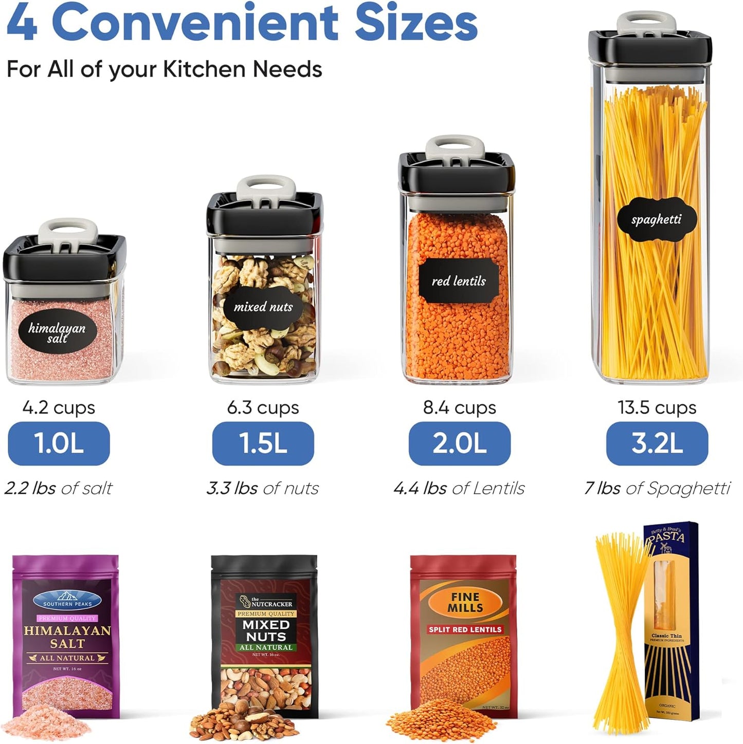 Airtight Food Storage Containers Set for Home Organization