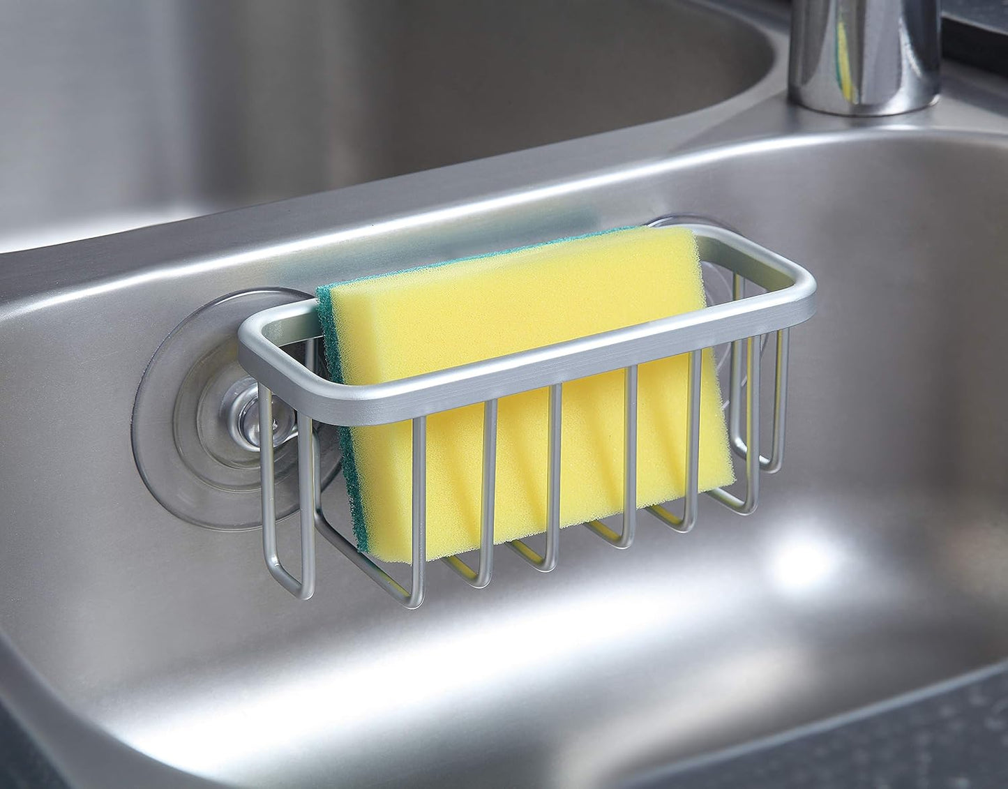 NeverRust Kitchen Sink Suction Holder for Sponges, Scrubbers, Soap, Kitchen, Bathroom