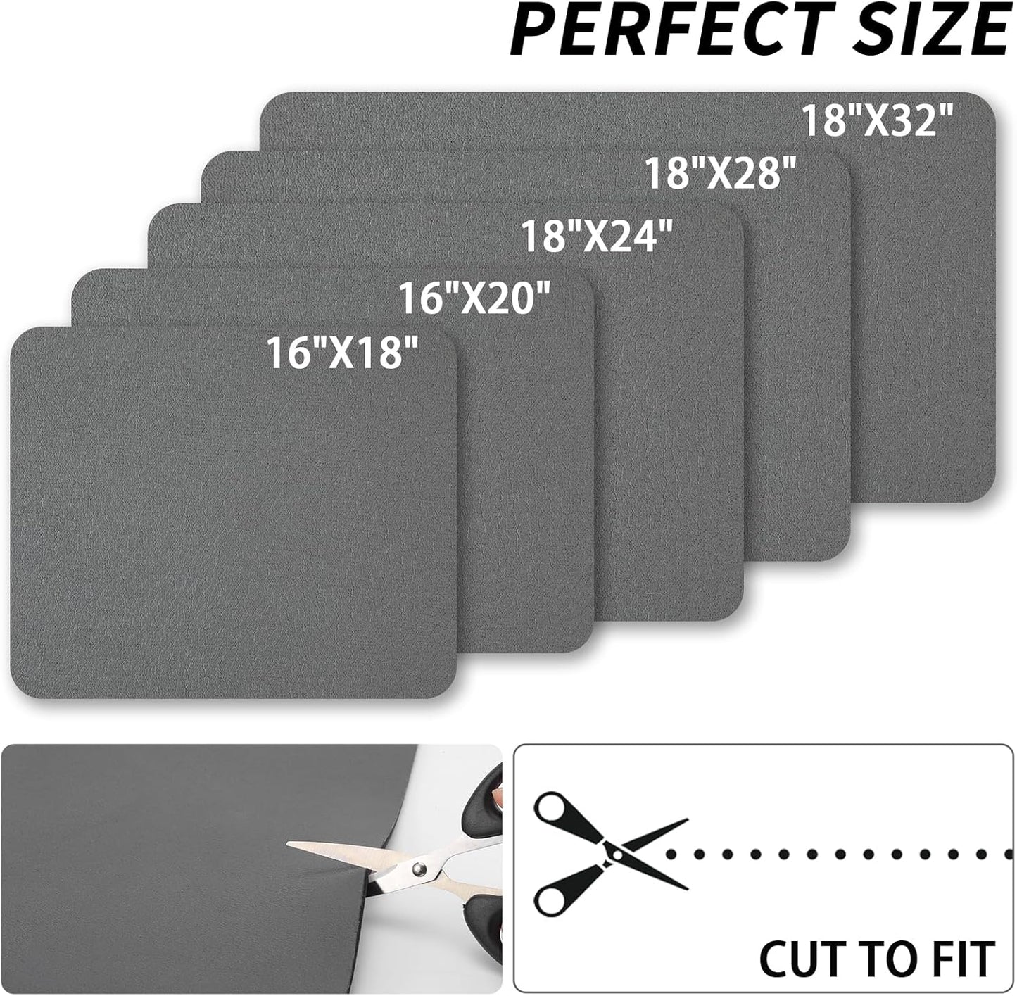 Dish Drying Mat for Kitchen Counter, Heat Resistant Drainer Mats with Non-slip Rubber Backed