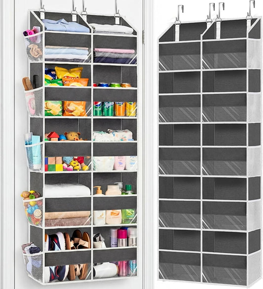 Over the Door Organizer 5 Tiers, Extra Large Behind Door Storage of 10 Compartments