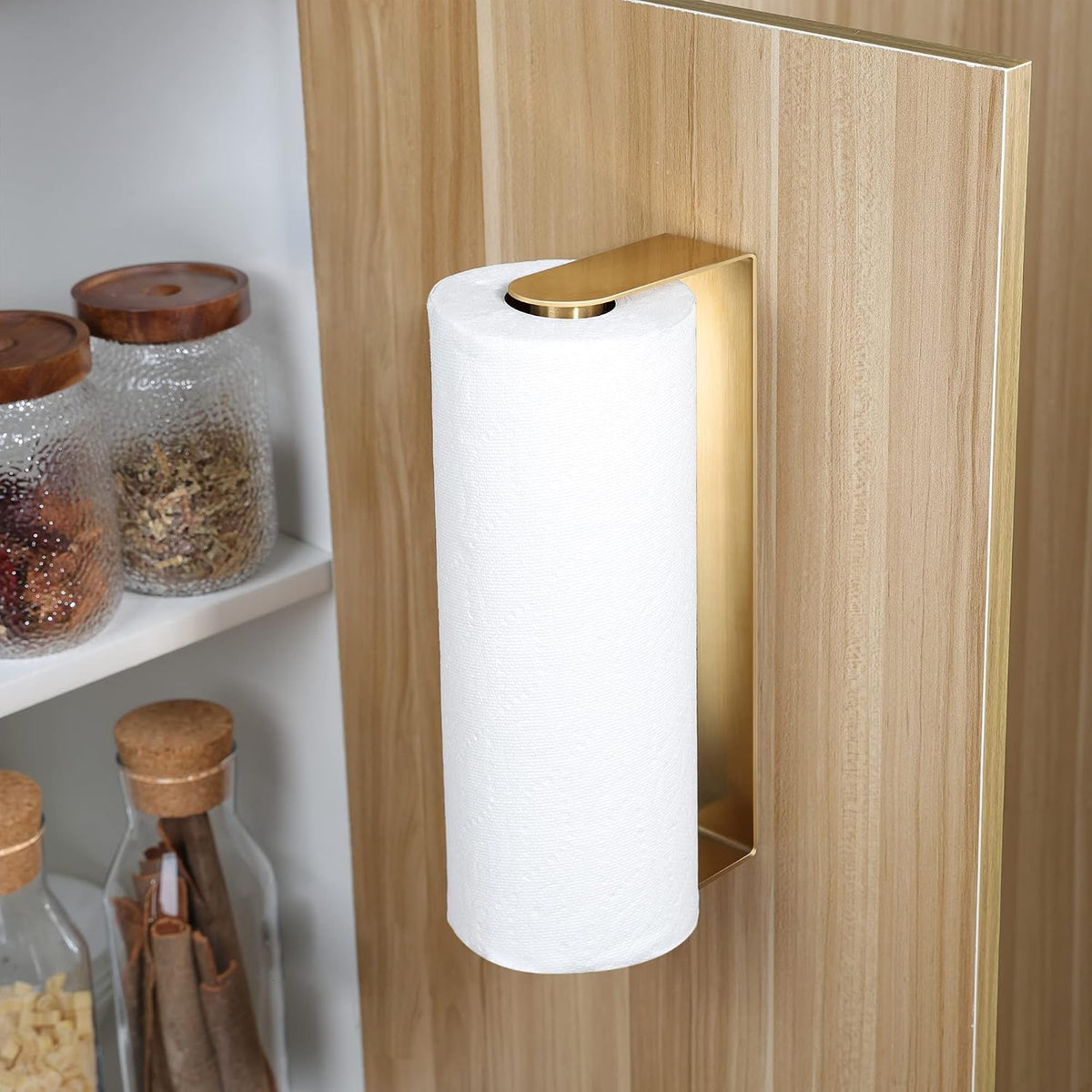 YIGII Adhesive Paper Towel Holder Under Cabinet