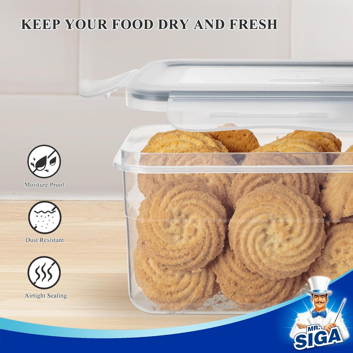 12 Pack Airtight Food Storage Container Set, BPA Free Kitchen Pantry Organization