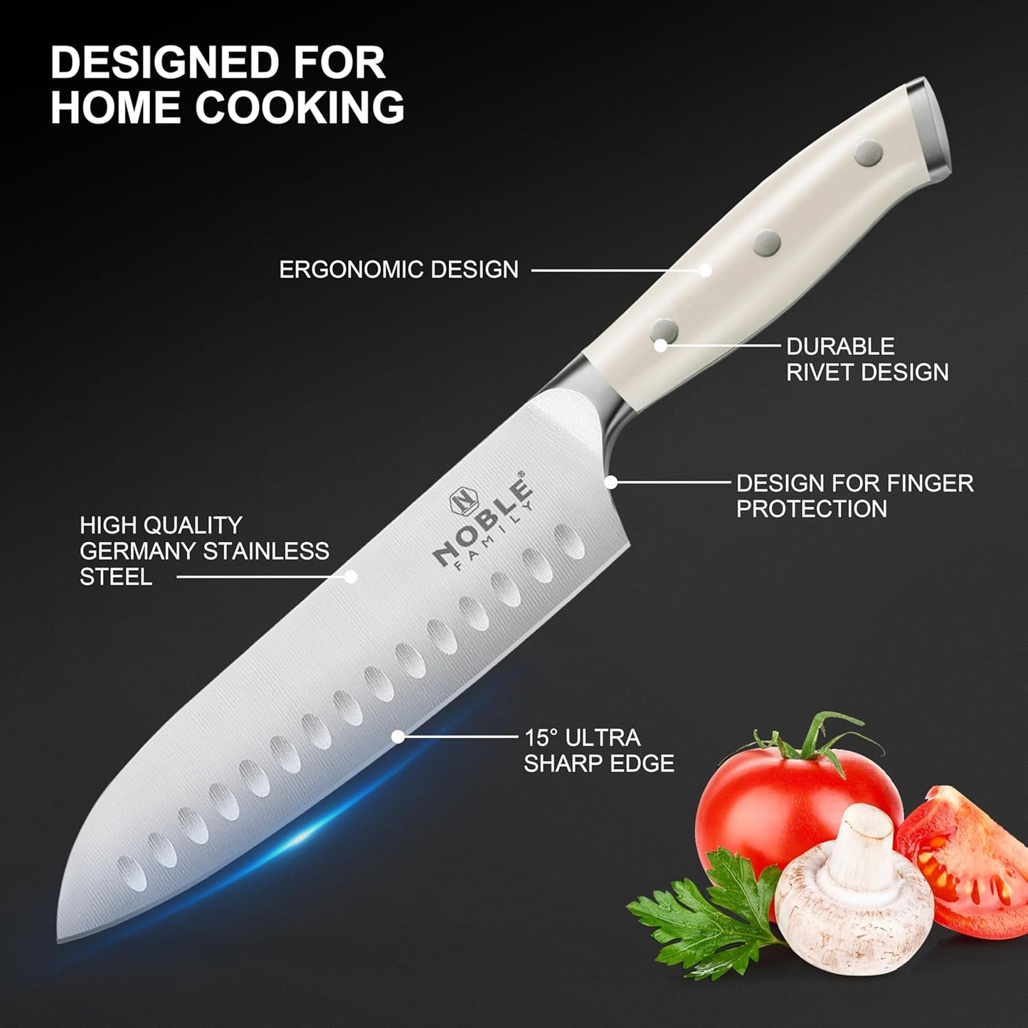 In-drawer Knife Block Set, 16PCS Kitchen Knife Set with Wooden Block, Chopping Knives Set