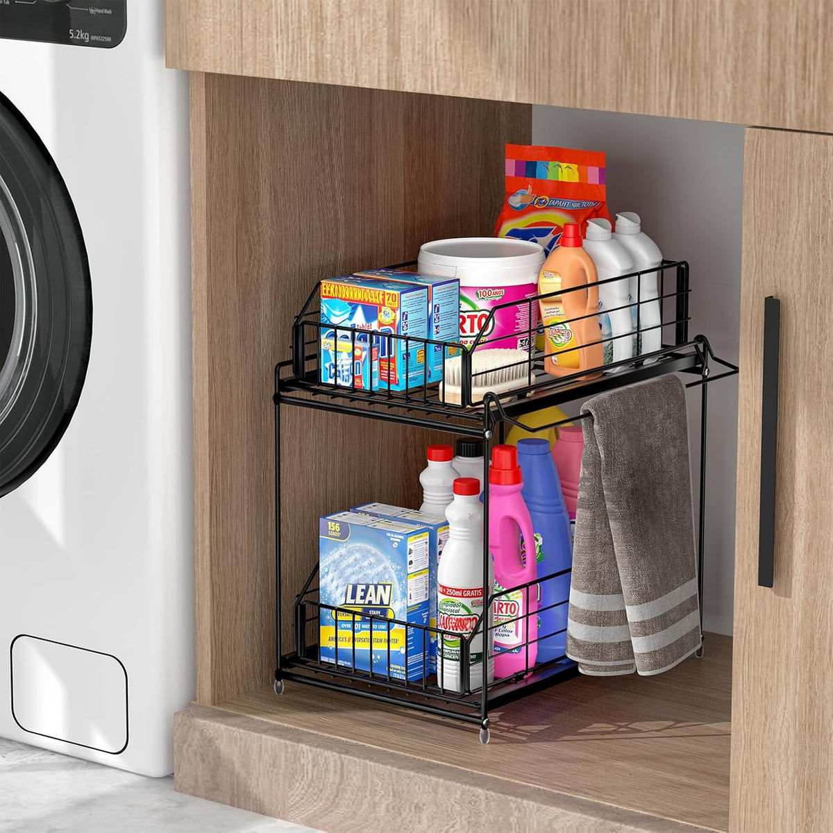 SUEH DESIGN Under Sink Organizers and Storage 2 Pack, 2-Tier