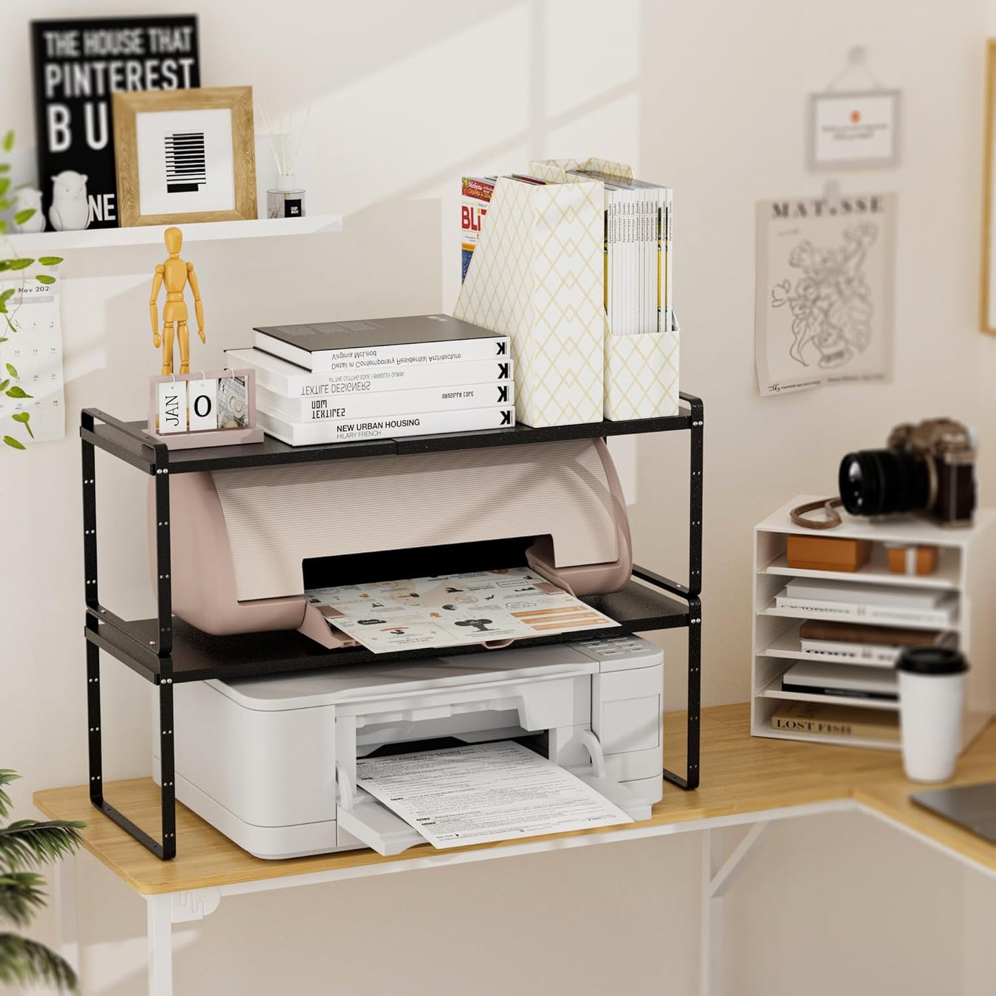 Expandable Kitchen Shelf Organizers,Adjustable Height Large Stackable Kitchen Cupboard Cabinet