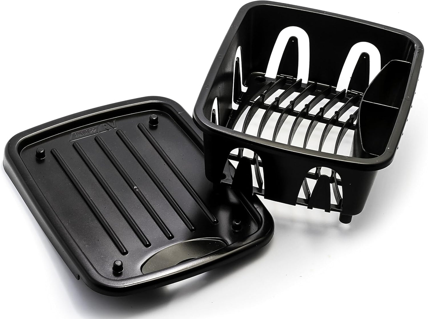 RV Mini Dish Drainer & Tray - Features a Sloped Drain Tray Design