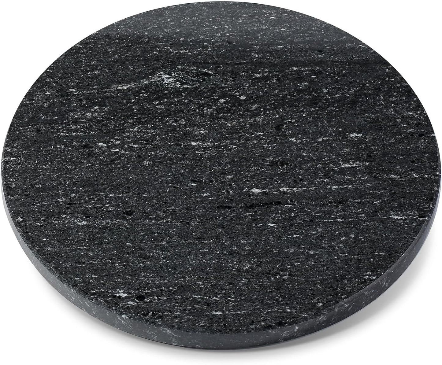 12'' Black Marble Lazy Susan Marble Turntable for Kitchen Dinning