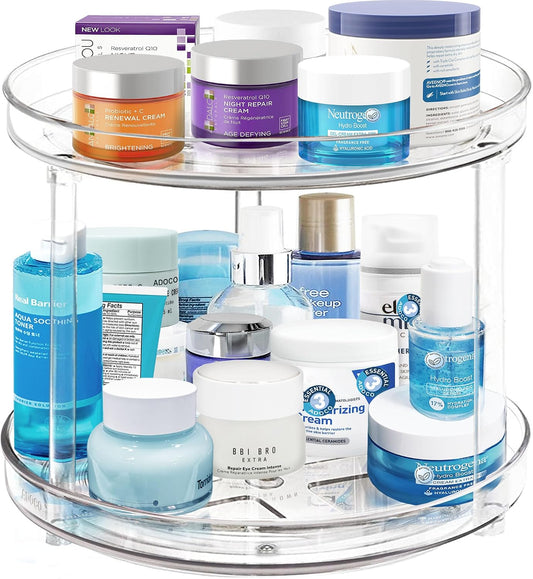 2 Tier Lazy Susan Organizer 10.6 Inch