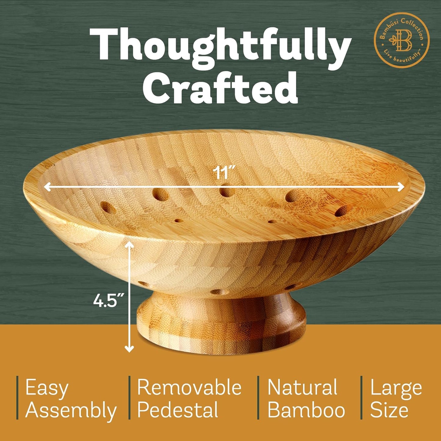 Fruit Basket for Kitchen Counter - Fruit Bowl for Kitchen Counter