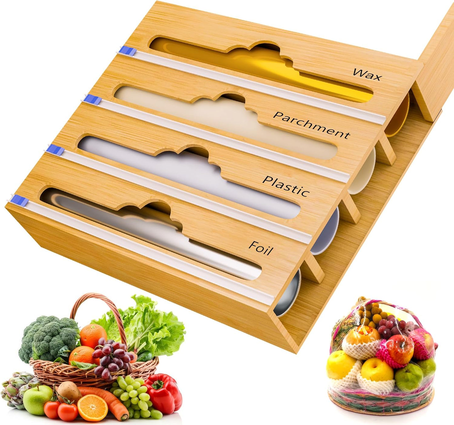 4 in 1 Wrap Dispenser for Aluminum Foil, Parchment