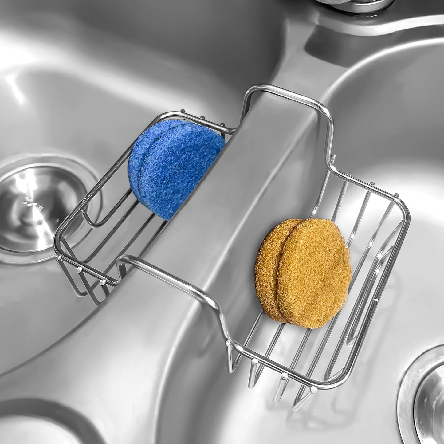 Stainless Steel Sponge Holder for Kitchen Sink