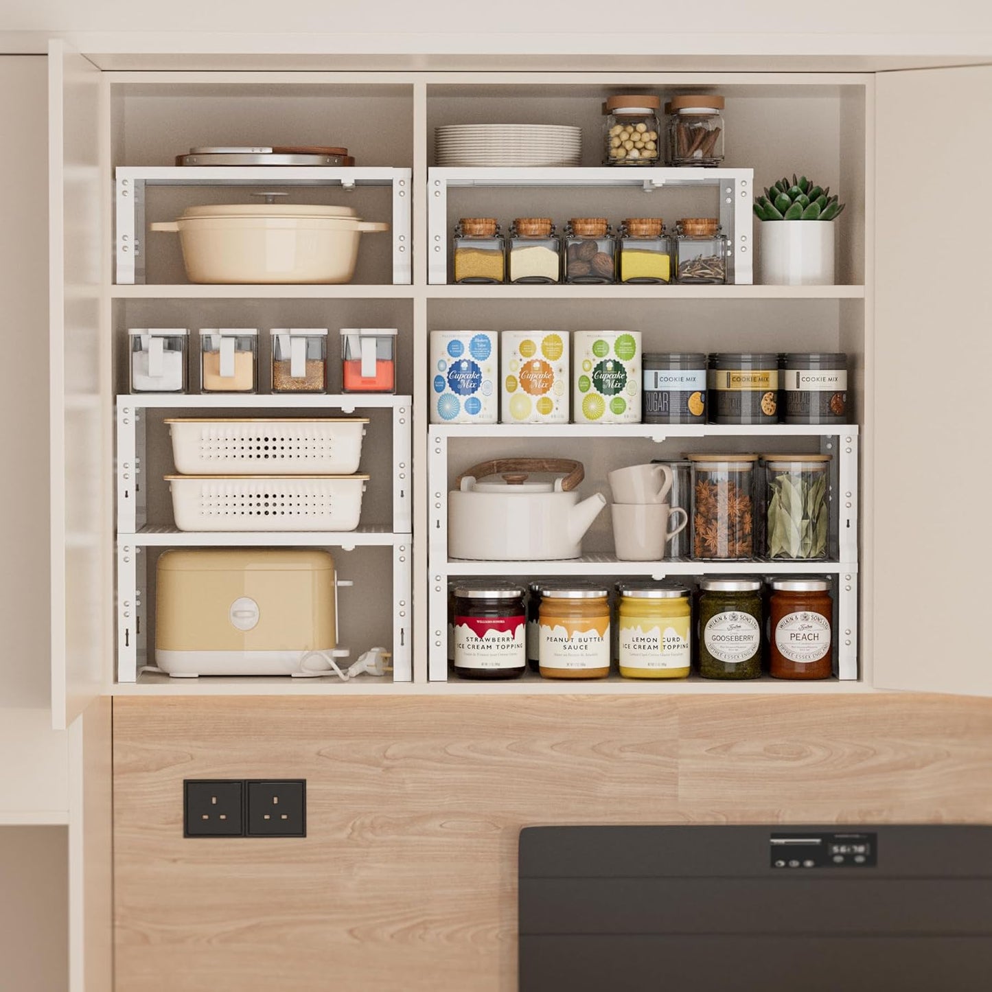 Heavy-Duty Adjustable Metal Shelf Organizer