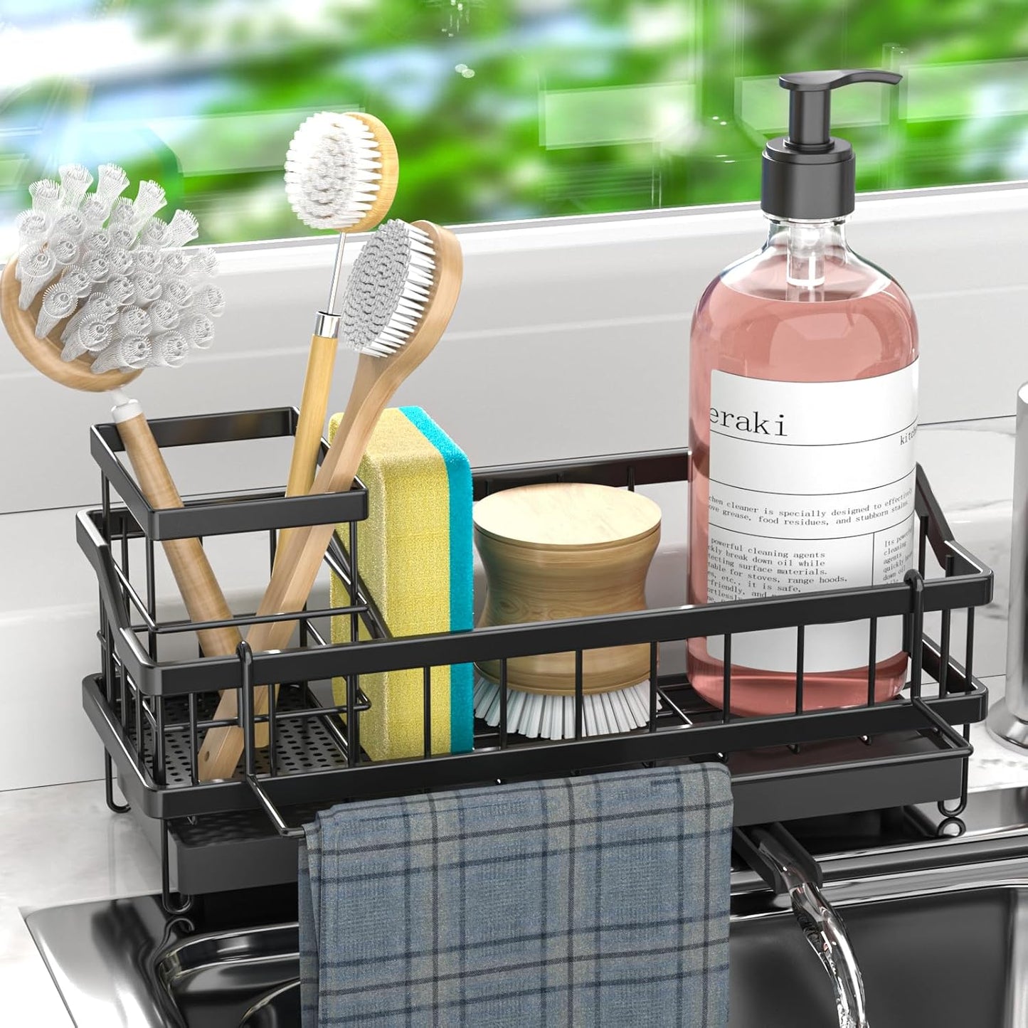 Sponge Holder for Kitchen Sink - Countertop Rustproof Stainless Steel, Kitchen Gadgets Accessories