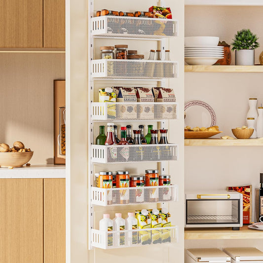 6-Tier Over The Door Pantry Organizer with Mesh Baskets