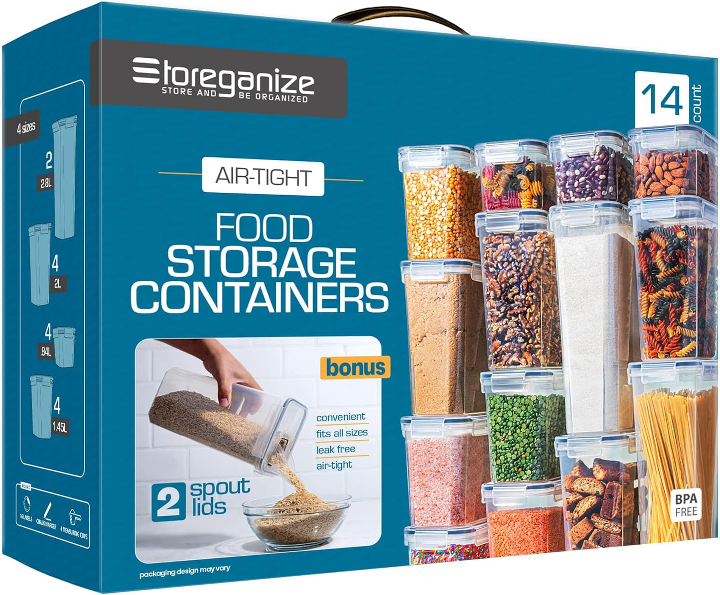 14 PCS Airtight Food Storage Containers with Lids set