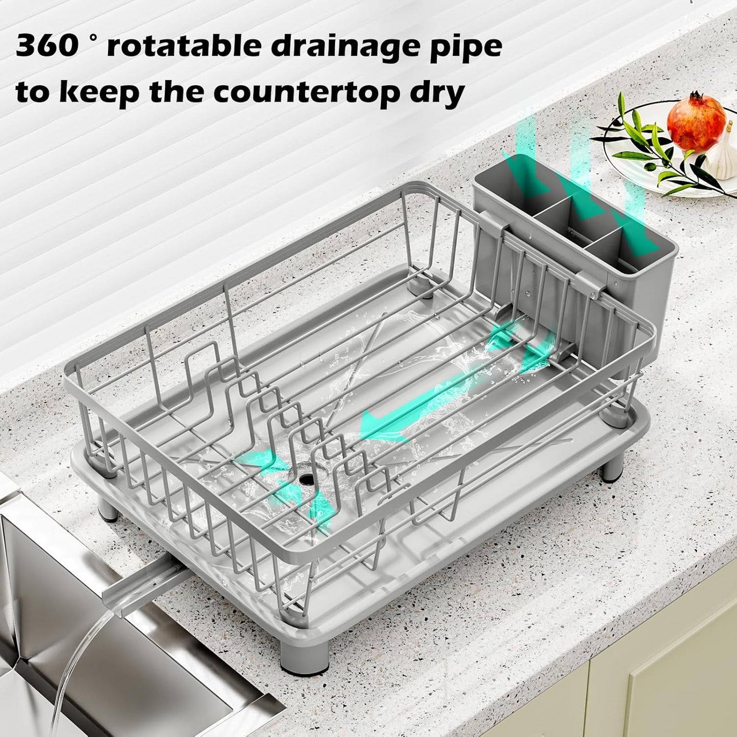 Small Dish Drying Rack, Space Saving Dish Racks for Kitchen Counter