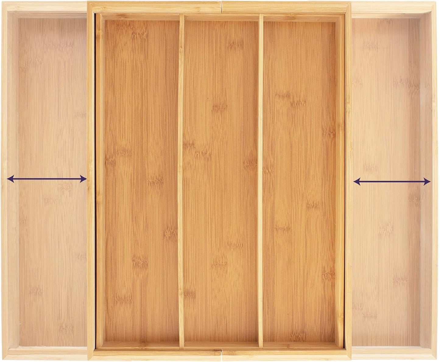 Expandable 5-Compartment Drawer Organizer, Expands from 13 to 22" Wide