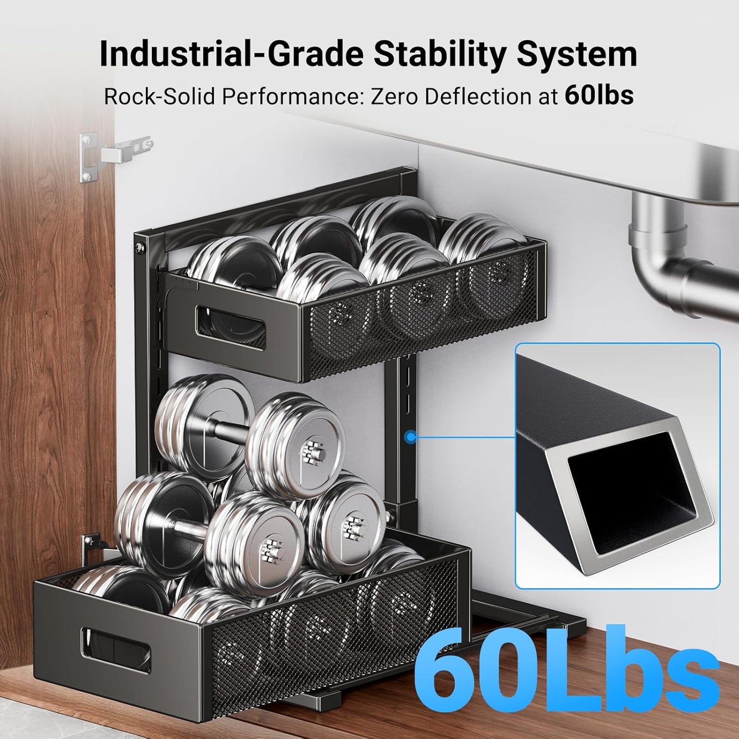 Under Sink Organizer, Metal Under Sink Organizers and Storage