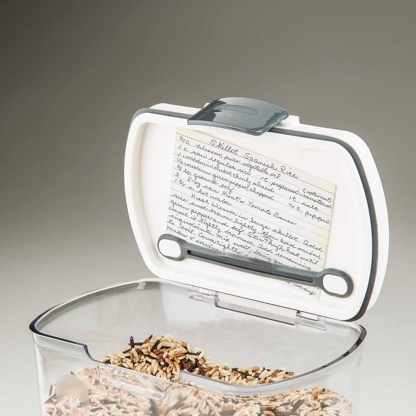 2.5-Quart Grain Storage Container with Hinged Lid, Clear – BPA-Free, Airtight Seal