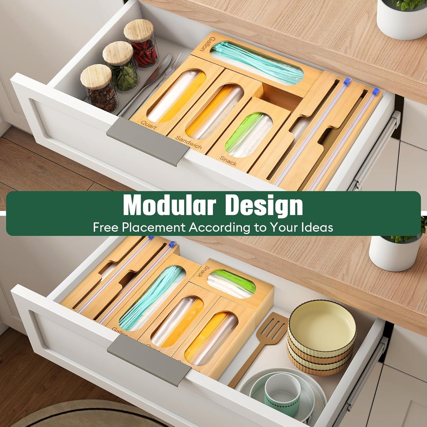 Individual Storage Bag Organizer for Kitchen Drawer