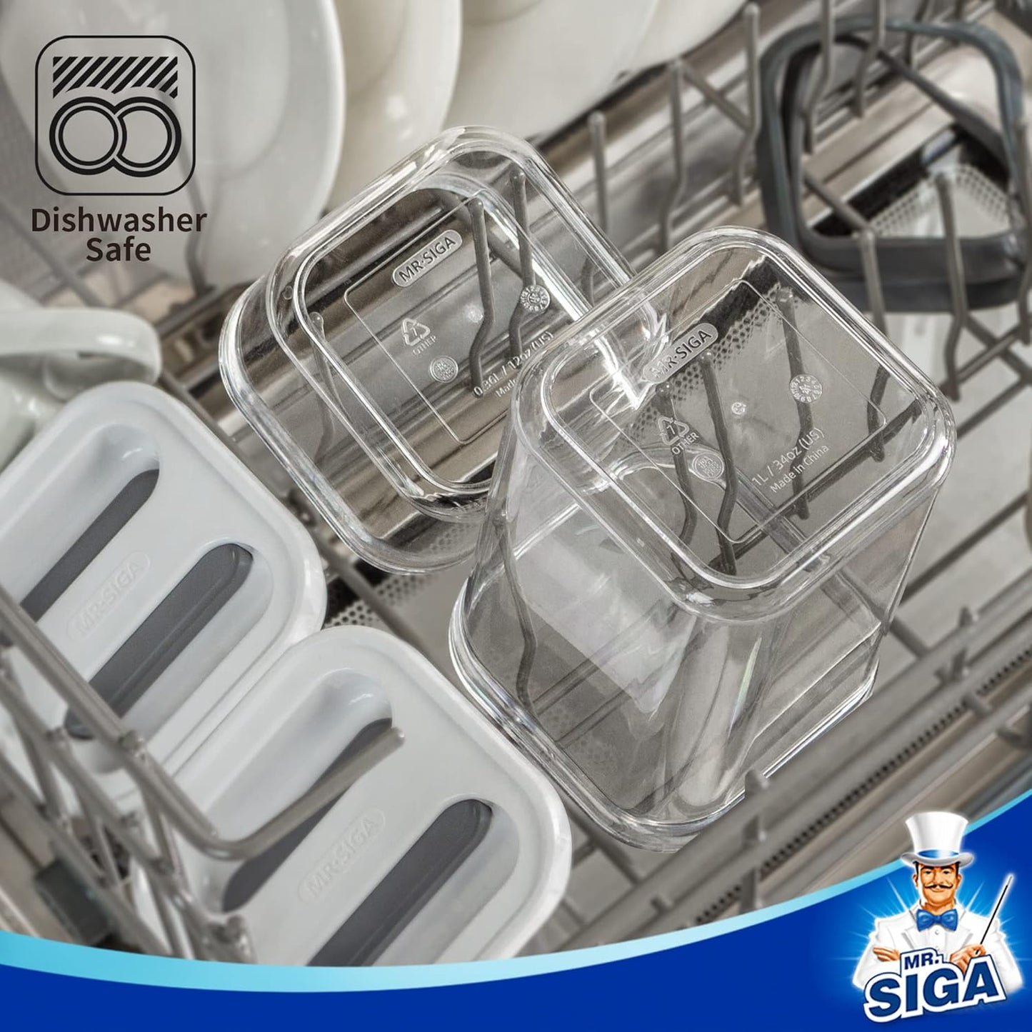 8 Piece Airtight Food Storage Container Set, BPA Free Kitchen Pantry Organization Canisters