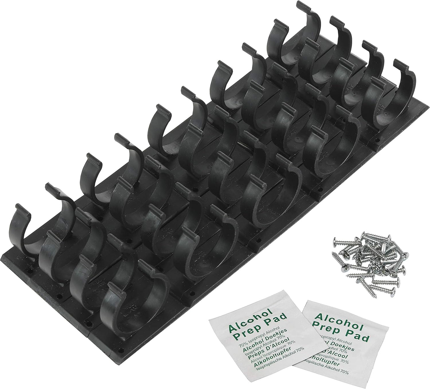 20 Spice Gripper Spice Accessories Spice Organizer- 4 Strips, Holds 20 Jars, Black
