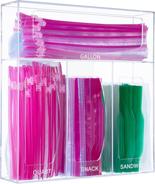 Acrylic Bag Storage Organizer for Kitchen Drawer