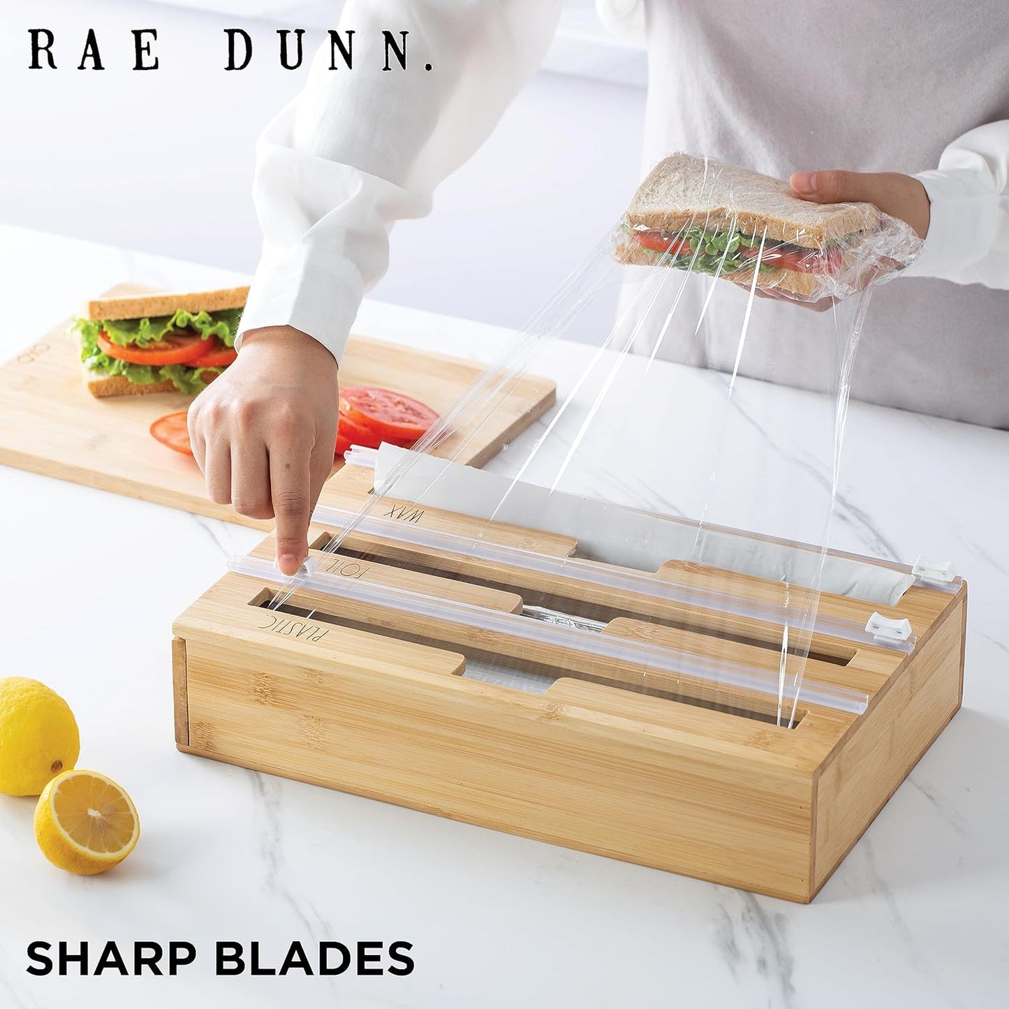 Bamboo Bag Organizer for Kitchen Drawer - Durable Wood Organizer for Kitchen Storage