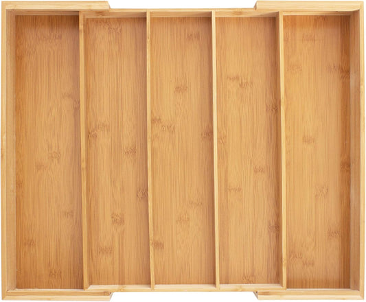 Expandable 5-Compartment Drawer Organizer, Expands from 13 to 22" Wide
