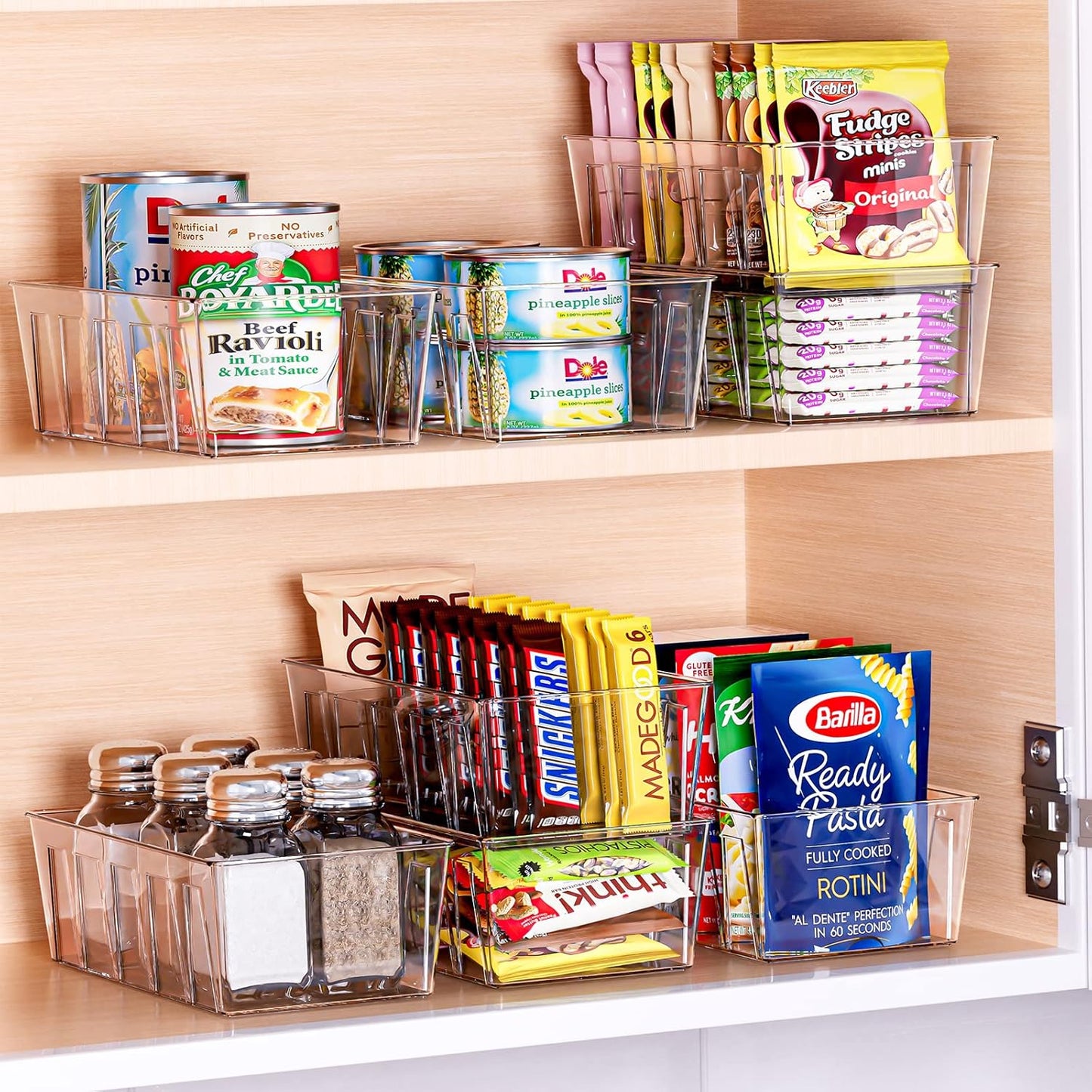 4 Pack Pantry Organization and Storage Bins for Kitchen Fridge Countertop Cabinet