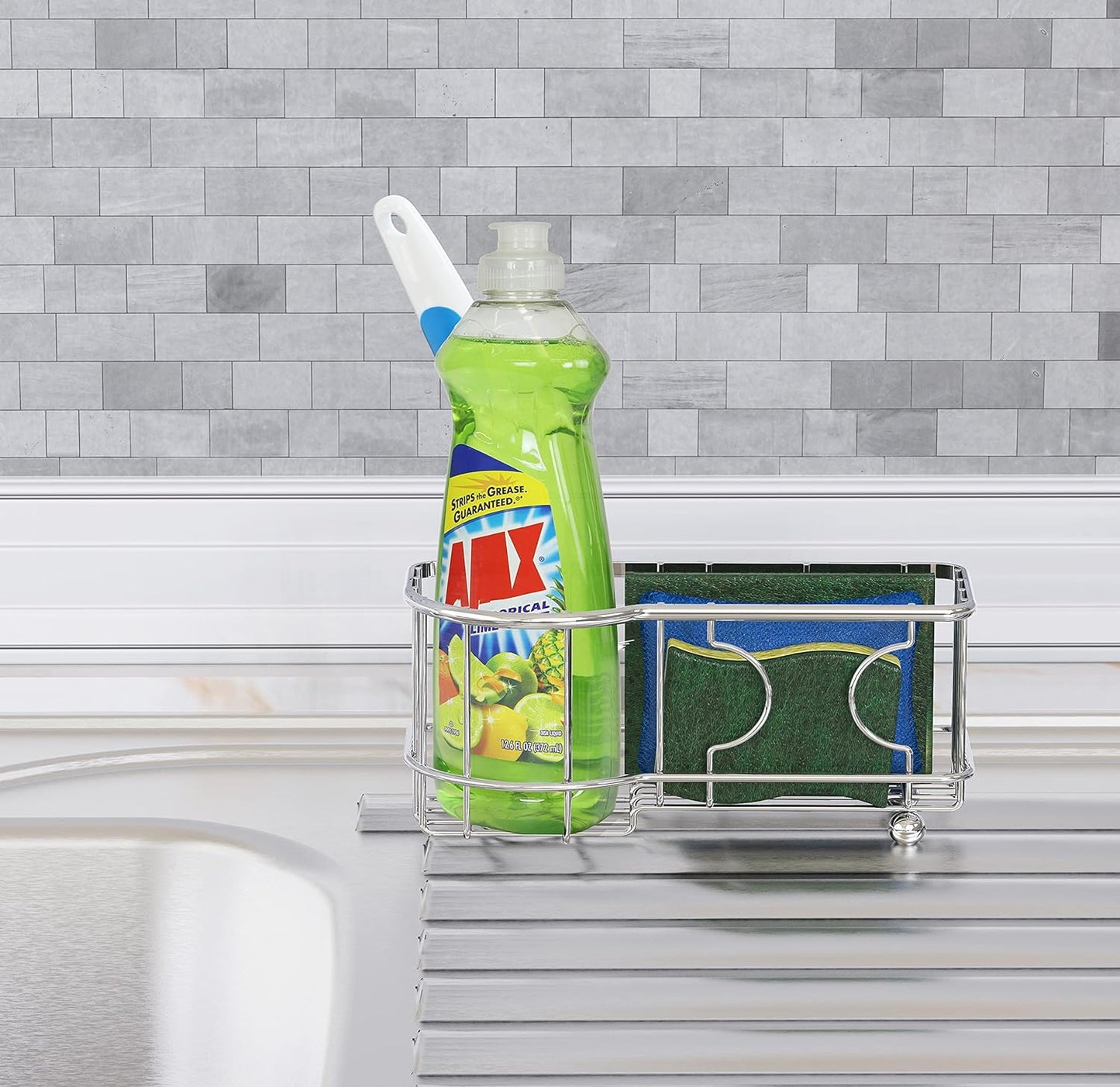Kitchen Sponge Holder with Adhesive Hooks