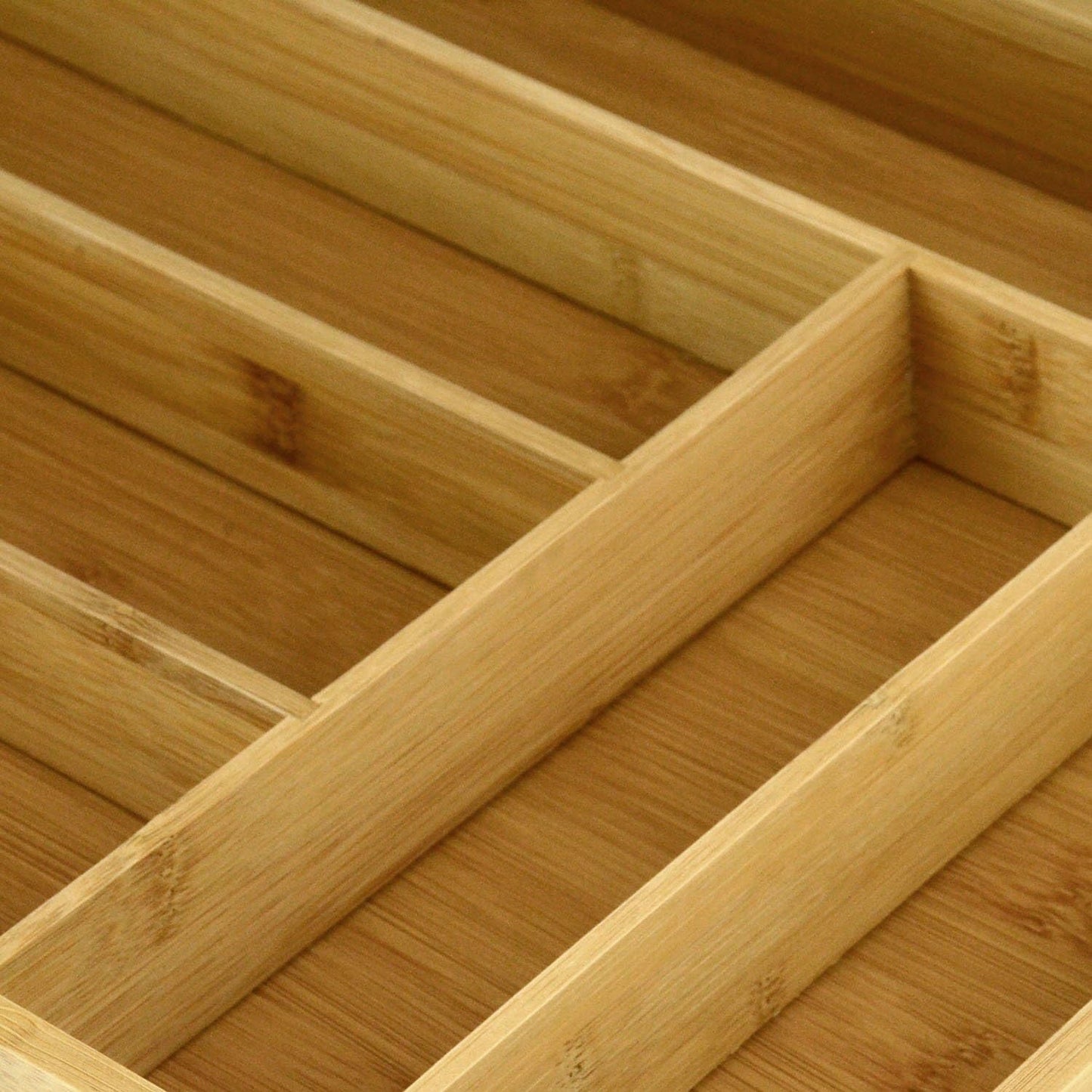 Drawer Organizer Bamboo Cutlery Tray Silverware Organizer/Utensil Holder