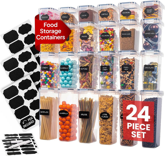 Airtight Food Storage Containers Set - Air Tight Pantry Storage Containers with Lids