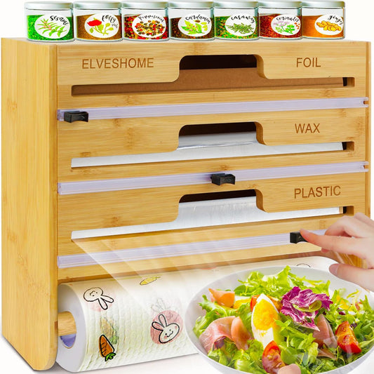 5 in 1 Foil and Plastic Wrap Organizer with Cutter