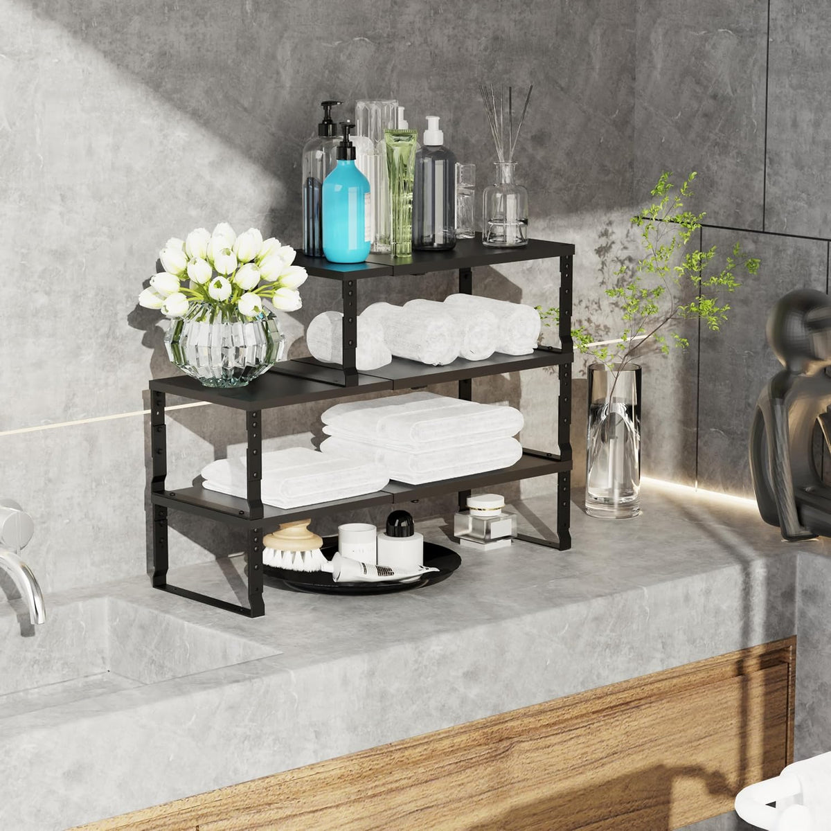 Jojocross Expandable Stackable Spice Rack Organizer for Kitc