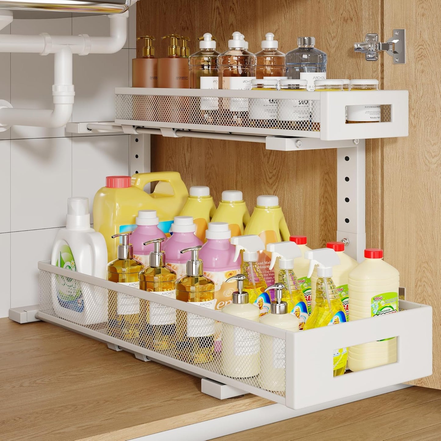 1 Pack 20.47IN Depth Under Sink Storage Organizer