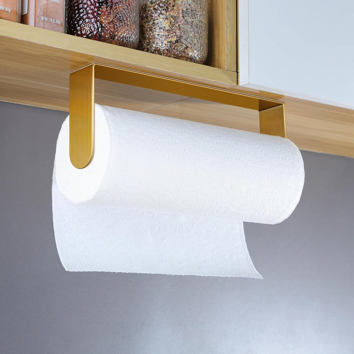YIGII Adhesive Paper Towel Holder Under Cabinet