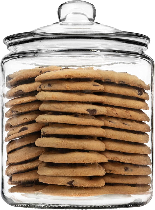 1 Gallon Glass Cookie Jar with Lid – Glass Jar with Lid