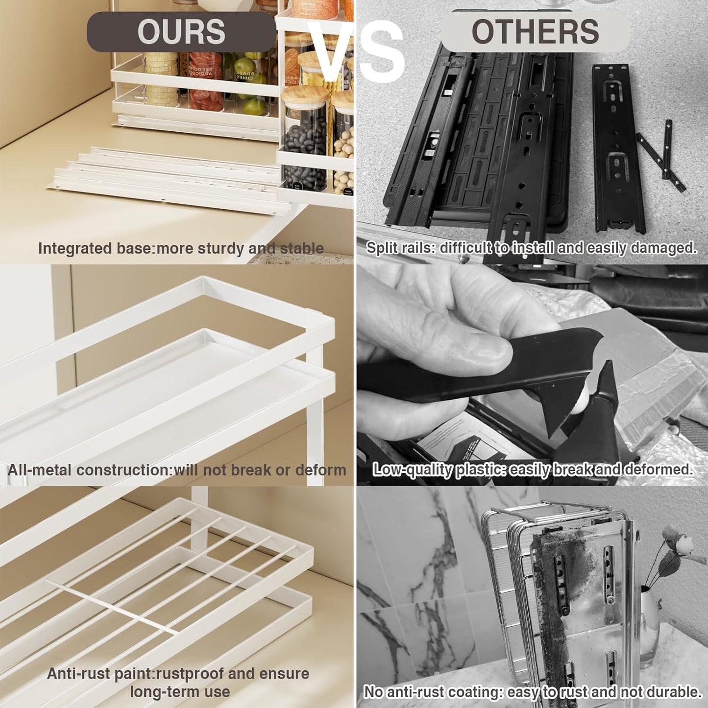 Pull Out Spice Rack Organizer for Cabinet