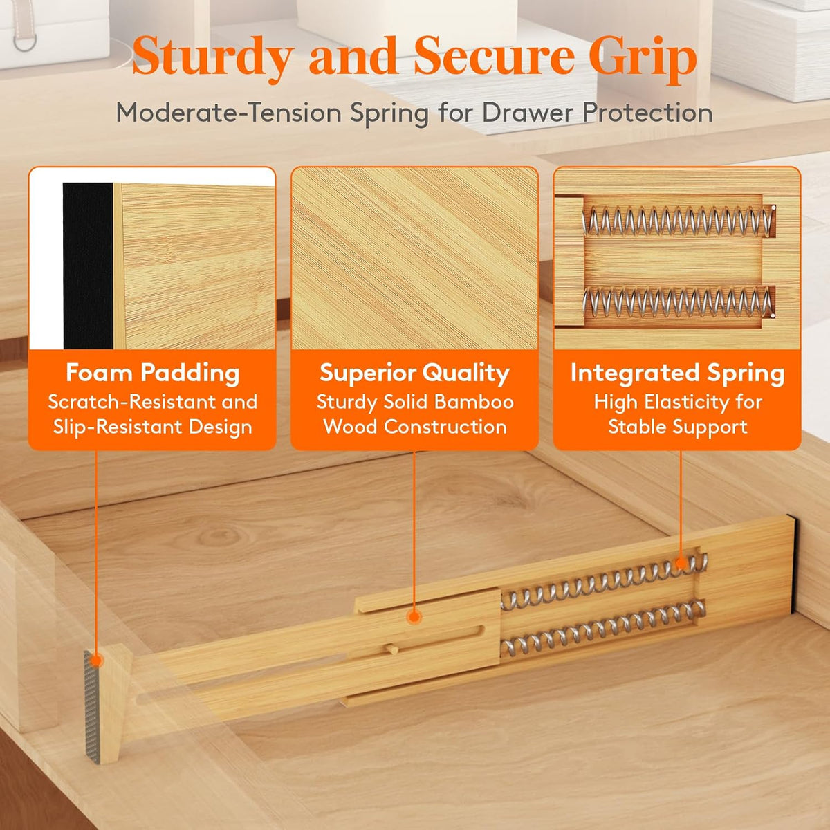 Lifewit 2.4" Kitchen Drawer Dividers