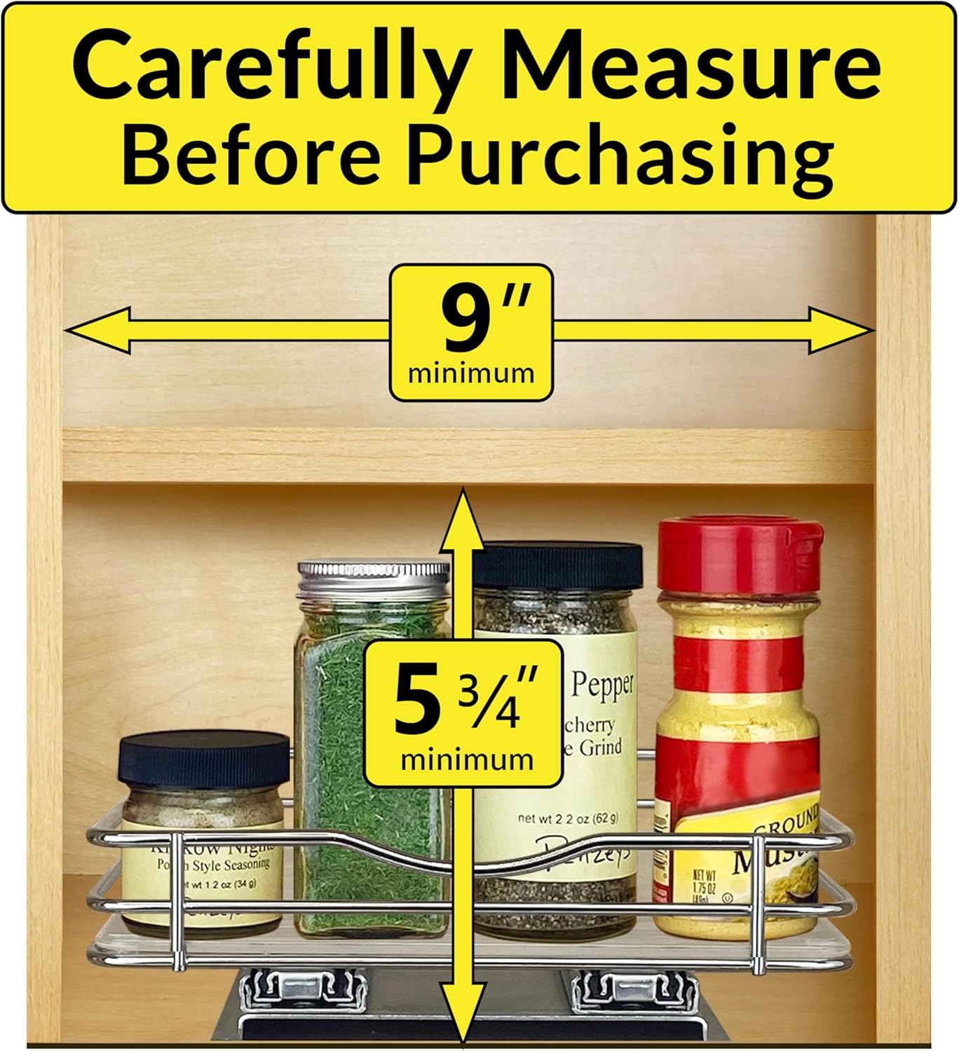 LYNK PROFESSIONAL® Pull Out Spice Organization for Cabinets