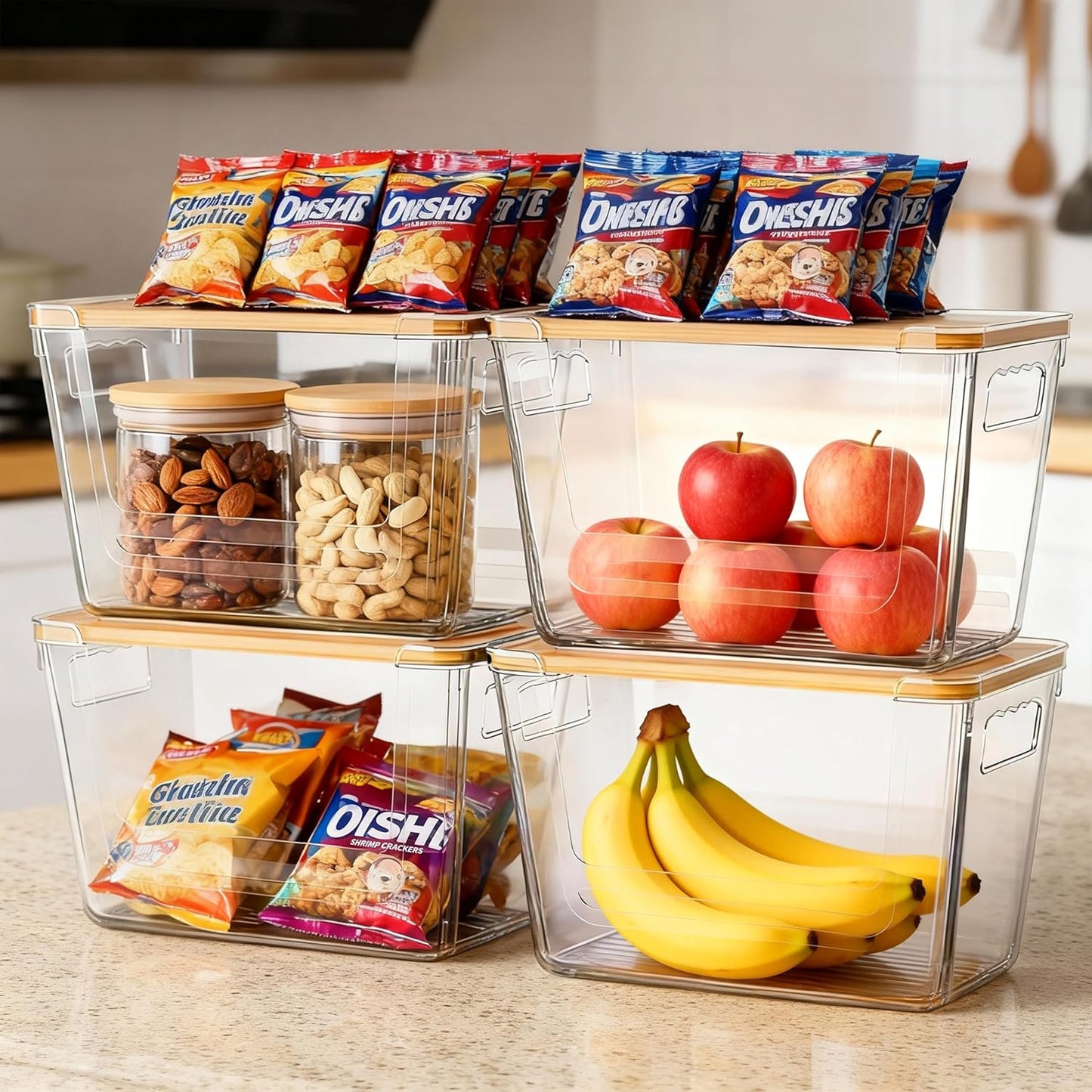 4 Pack Garbage Bag Dispenser, Under Sink for Kitchen, Cabinet, Laundry Room