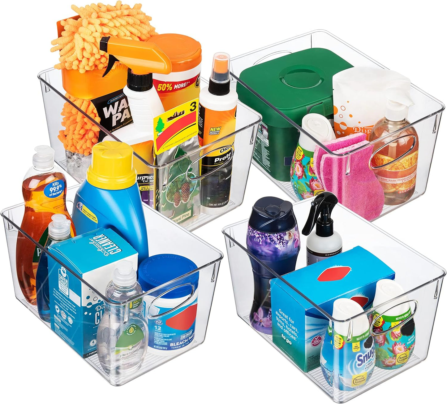 Plastic Storage Bins With lids – Perfect Kitchen Fridge Organizer, Pantry Organization