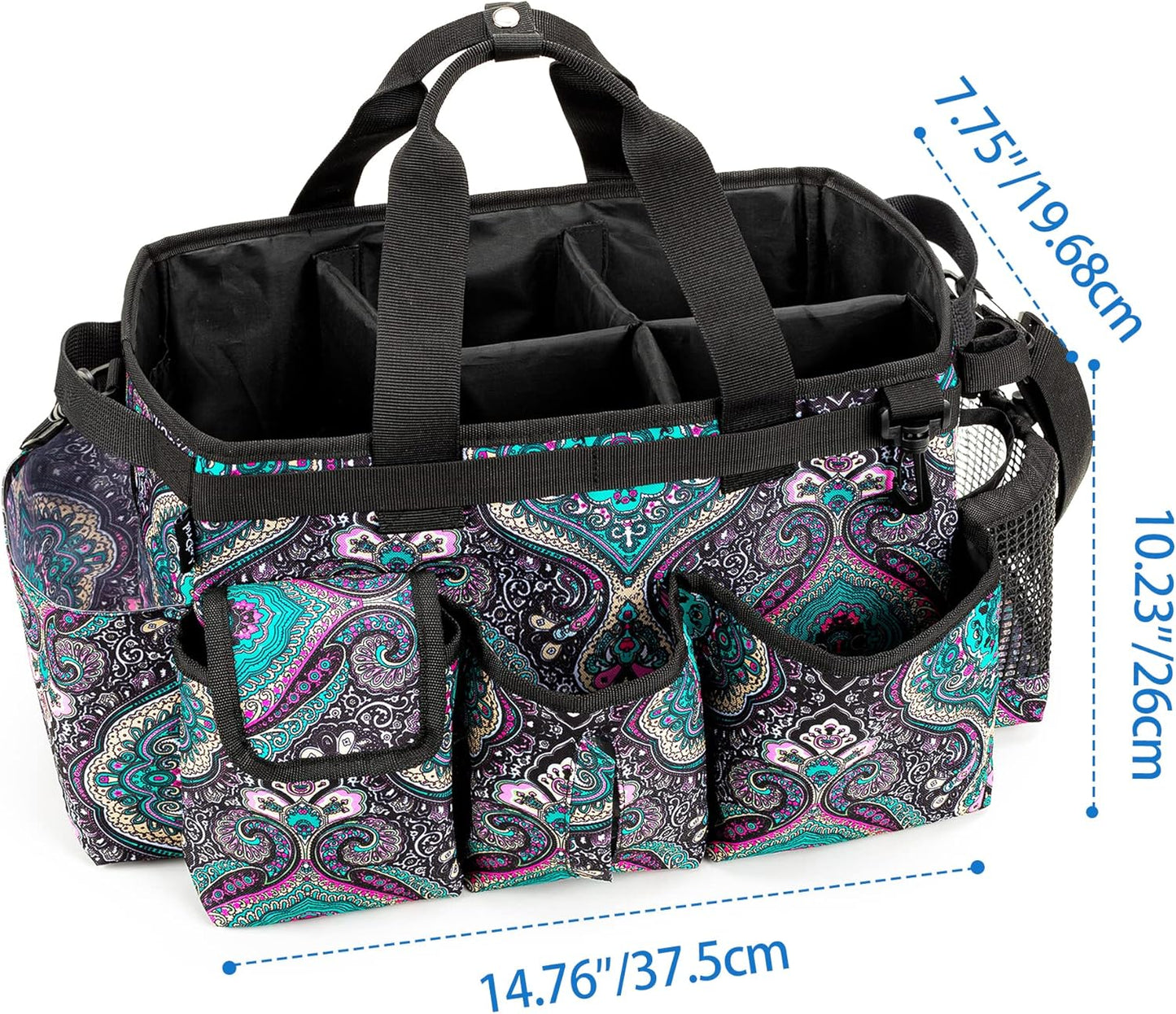 Large Wearable Cleaning Caddy Bag with Detachable Divider