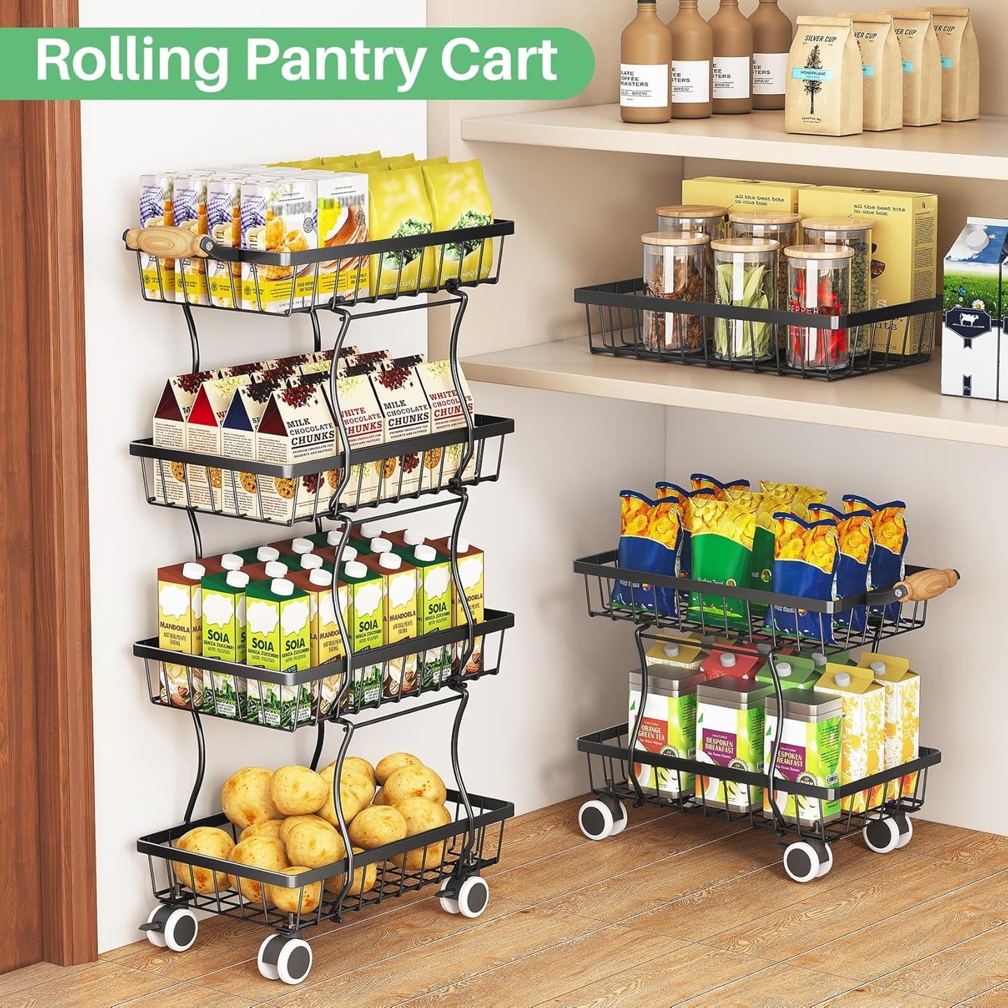 Fruit Basket Kitchen Pantry Organizers and Storage