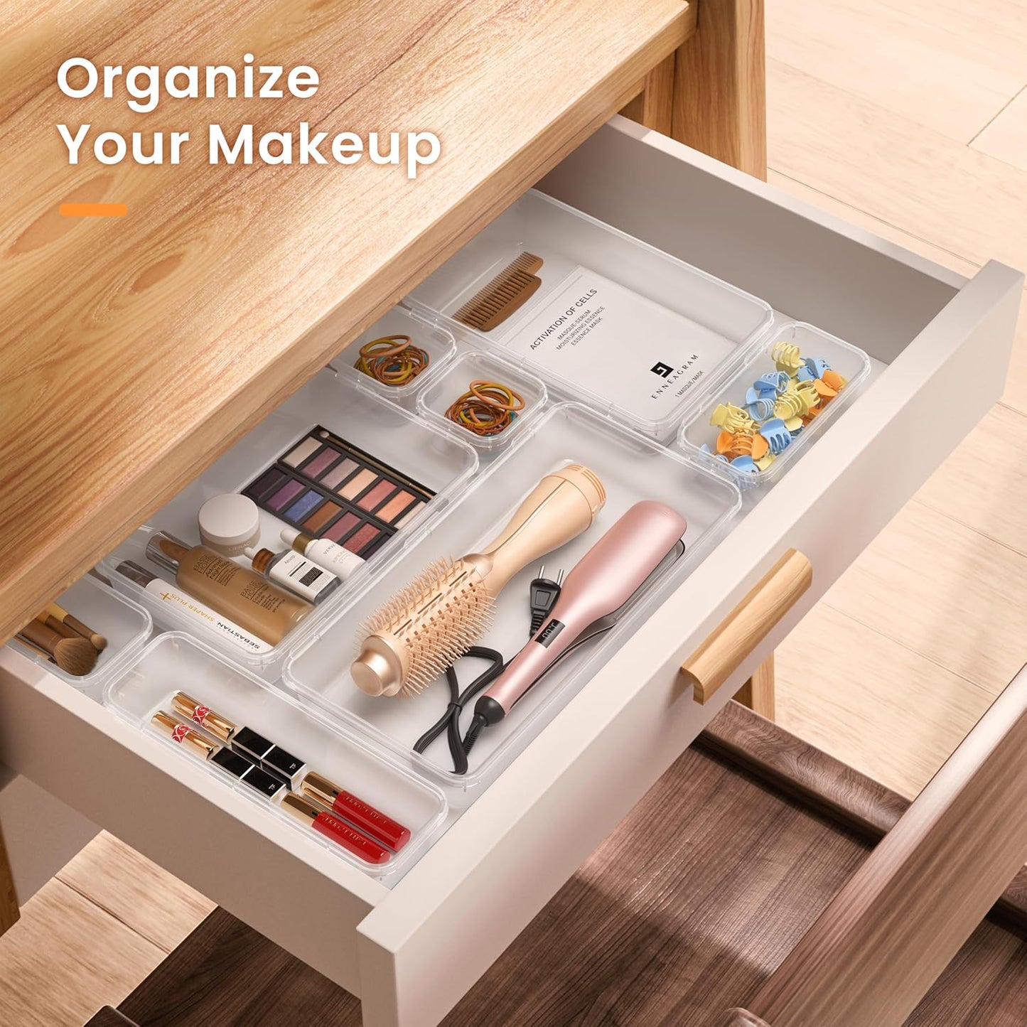 【Military Grade】 Drawer Organizer, 【𝟱𝗦𝗶𝘇𝗲】 Makeup organizer
