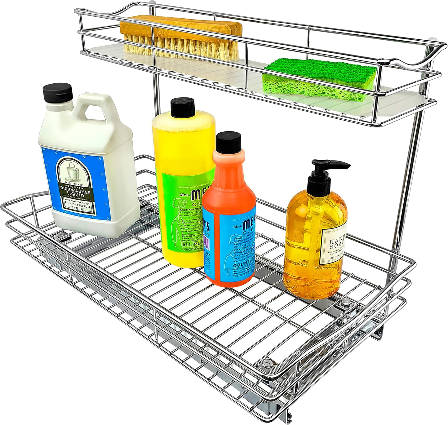 LYNK PROFESSIONAL® Pull Out Under Sink Kitchen Cabinet Organizer - 11.5 in. x 18 inch deep Drawer